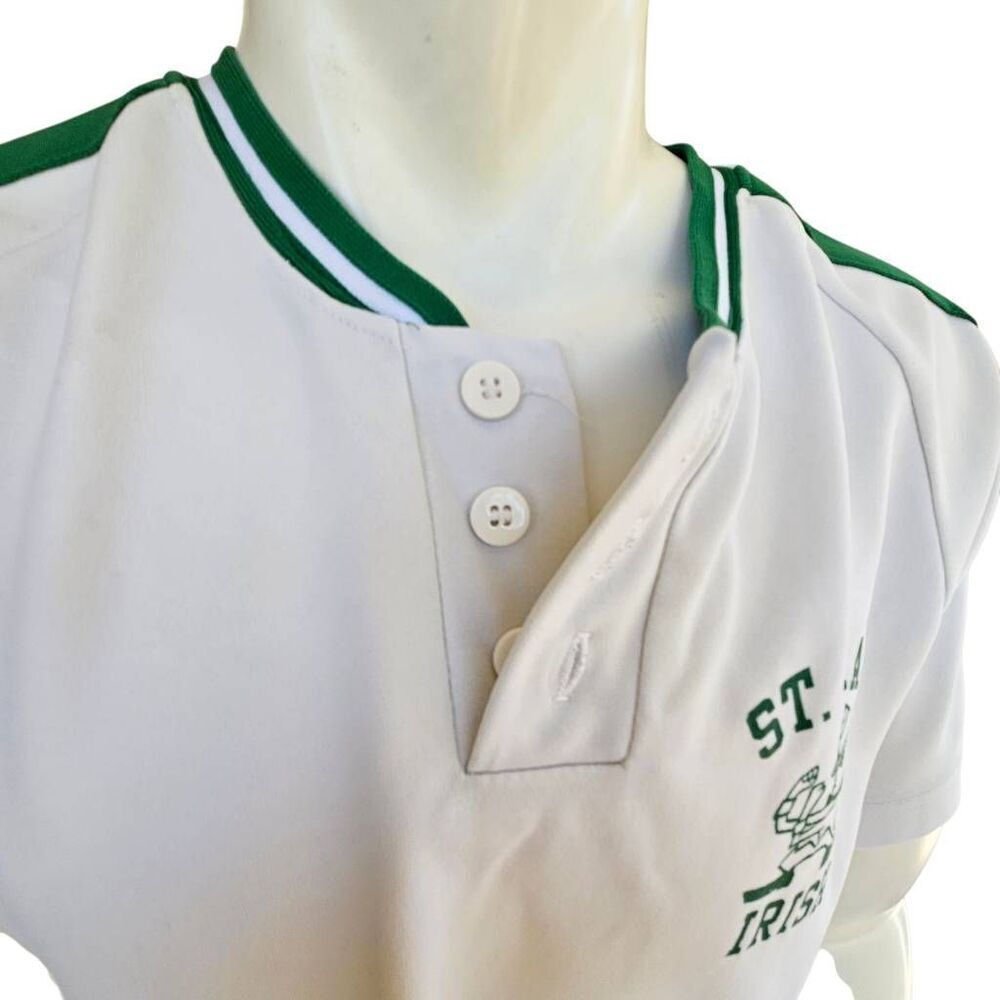 Vintage Betlin St. Mary Irish Jersey Shirt XL White Green Made USA Baseball Tee - Picture 5 of 9